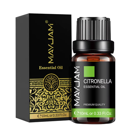 10ML Essential Oil Lavender Jasmine Eucalyptus Vanilla Sandalwood Bergamot Rosemary Citronella Cinnamon Fragrance Oil
